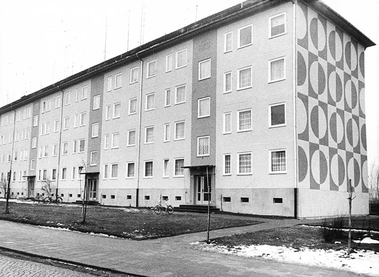 Fassadengestaltung eines Neubaublocks