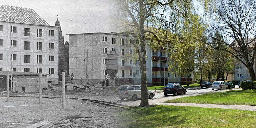 Neubaublock damals und heute